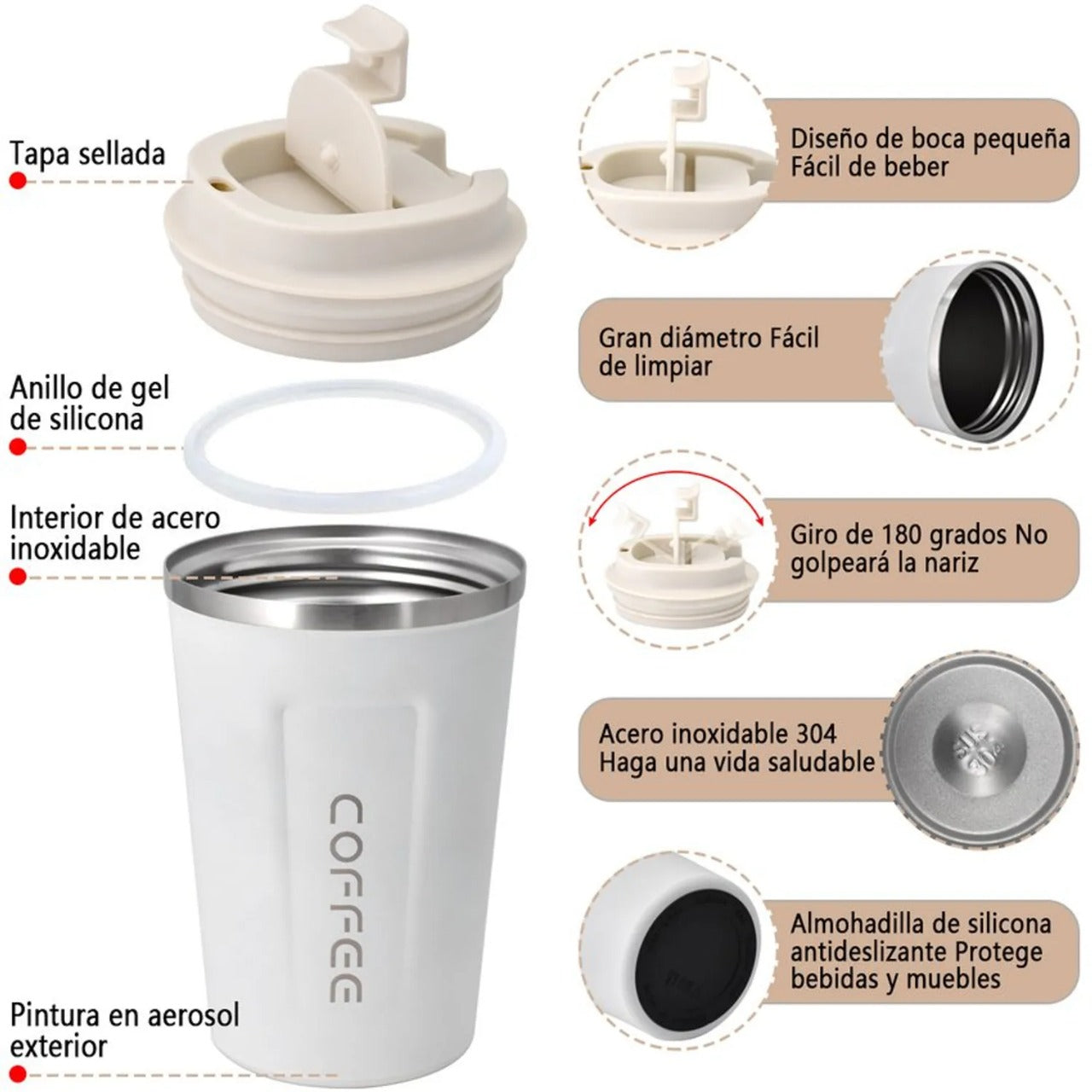 Vaso Térmico de Acero Inoxidable💪🌞